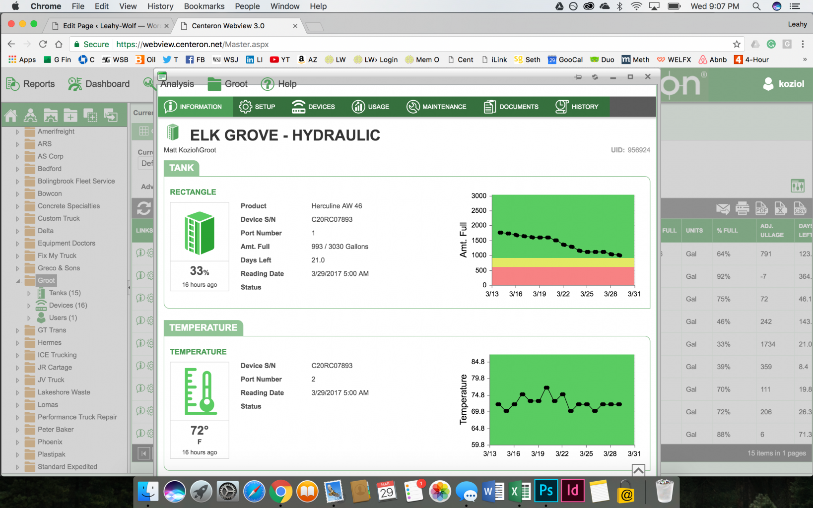 Centeron Tank Page